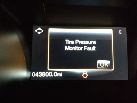 2015 mustang tire pressure sensor fault