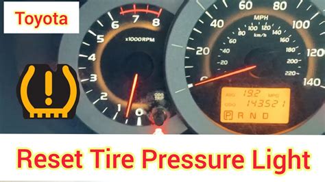 2015 toyota rav4 tire pressure sensor reset