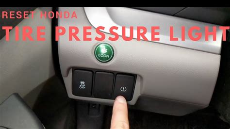 how to reset honda civic tire pressure sensor