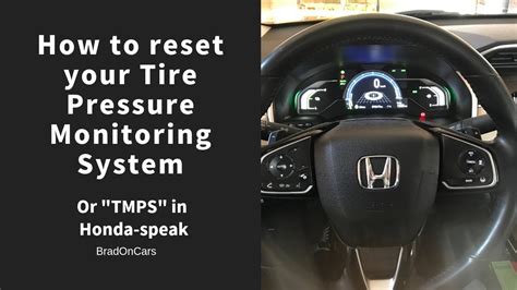 how to reset tire pressure sensor honda accord