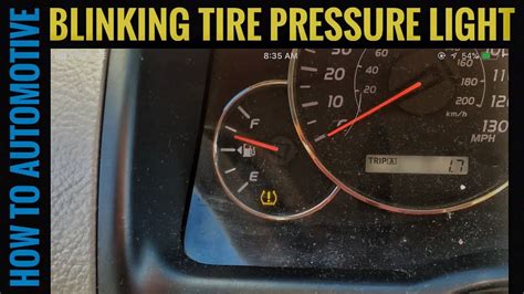 tire pressure sensor light flashing